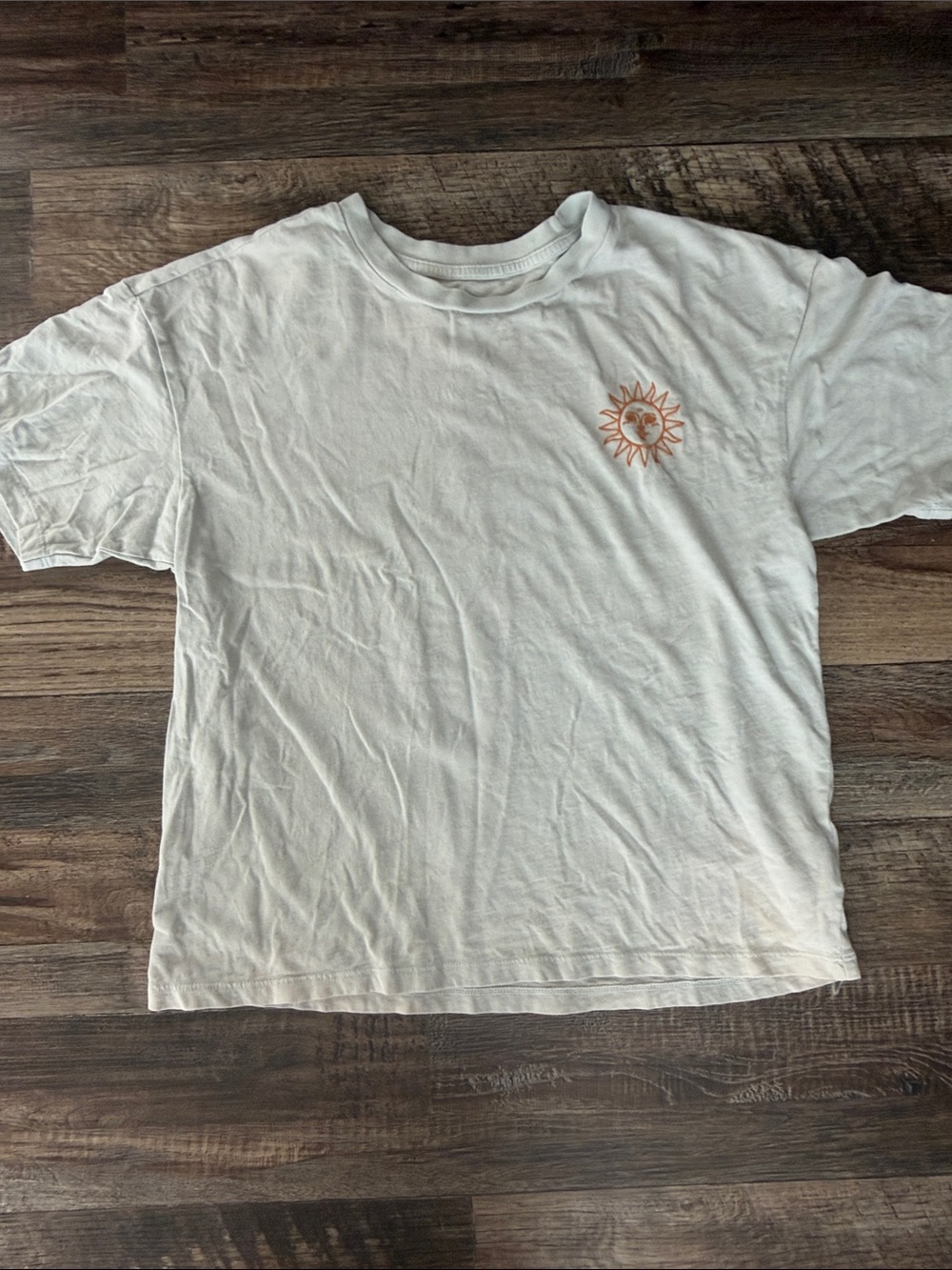 American Eagle Outfitters Light Gray Crew Neck Tee